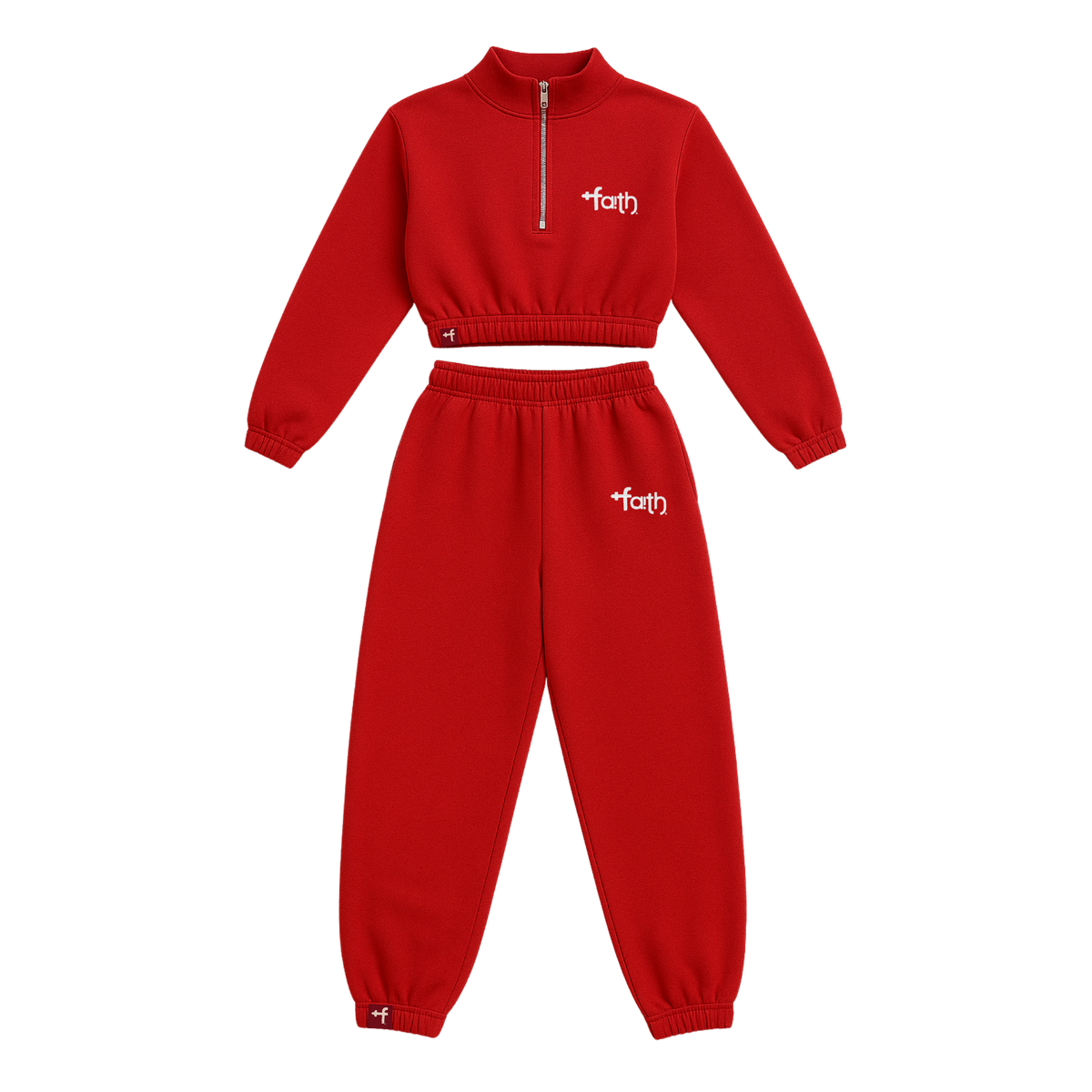 Faith Flex Fleece Crop Zip Set