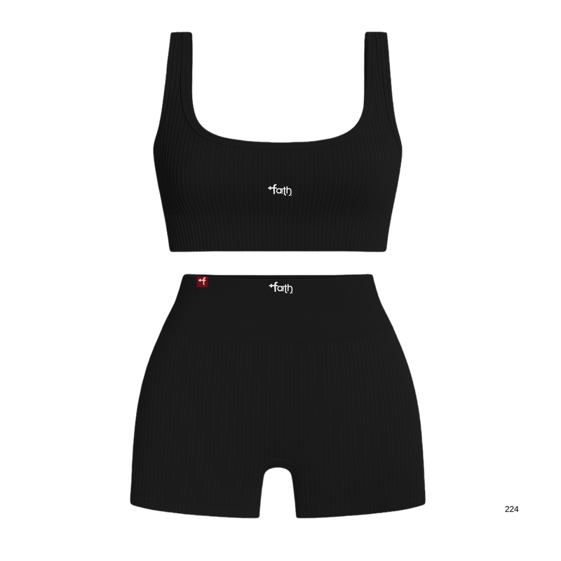 FAITH Ribbed Athletic Workout Set