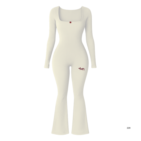 FAITH Ribbed Stretch Jumpsuit