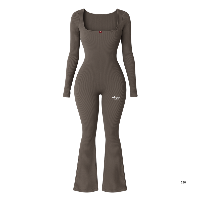FAITH Ribbed Stretch Jumpsuit