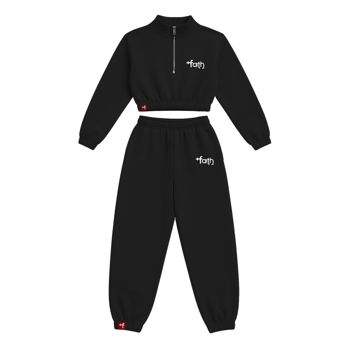 Faith Flex Fleece Crop Zip Set