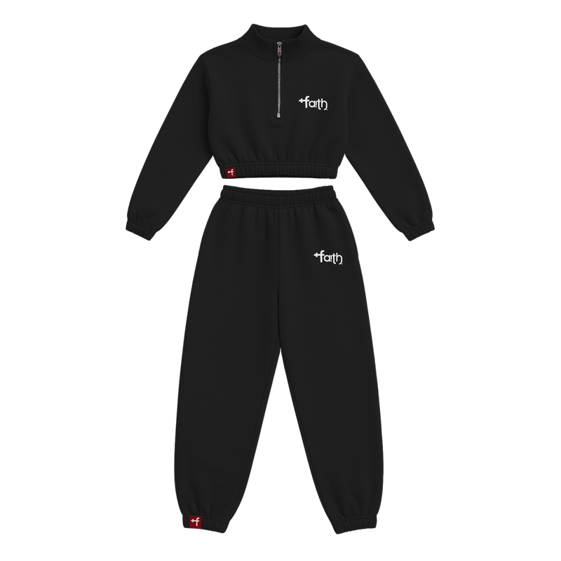 Faith Flex Fleece Crop Zip Set