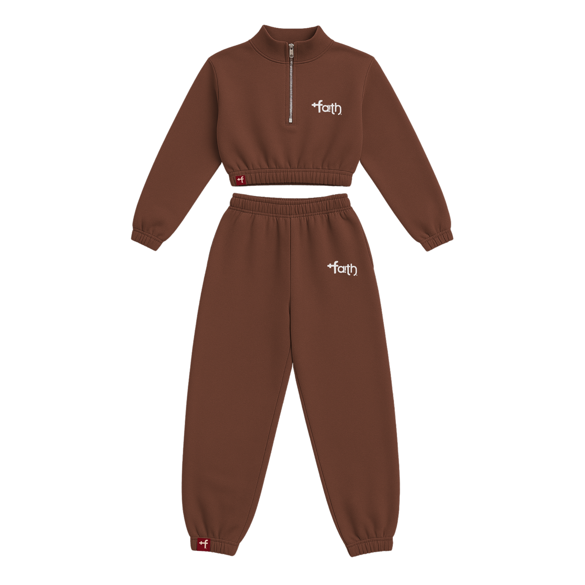 Faith Flex Fleece Crop Zip Set