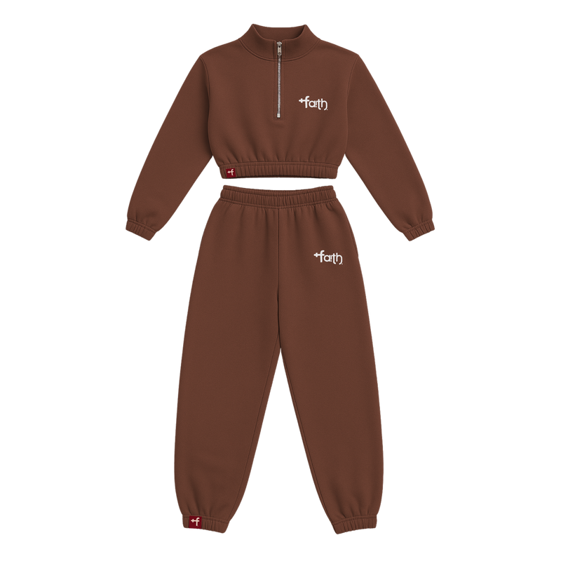 Faith Flex Fleece Crop Zip Set